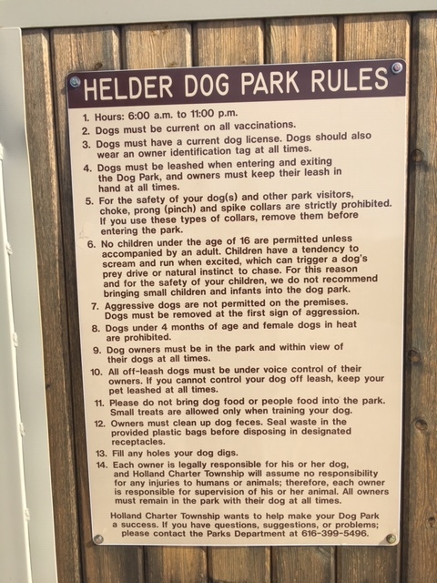 Helder Dog Park Rules1