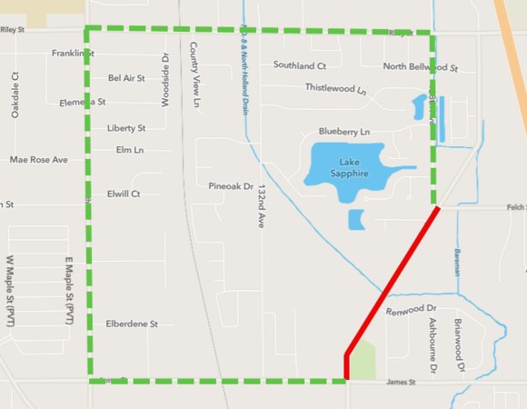 Beeline Road Closure Map